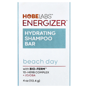 Hobe Labs, Energizer™, увлажняющий твердый шампунь, после использования, «Пляжный день», 113,4 г (4 унции)