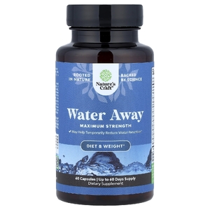 Nature's Craft, Water Away, максимальная эффективность, 60 капсул
