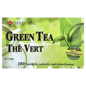 Uncle Lee's Tea, зеленый чай, 100 чайных пакетиков, 5,64 унции