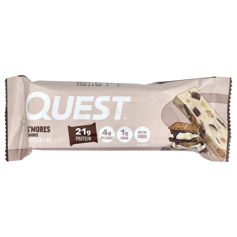 Quest Nutrition, Протеиновый батончик, S'Mores, 4 батончика, 60 г (2,12 унции) каждый