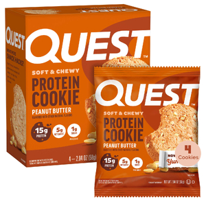 Quest Nutrition, Protein Cookie, арахисовая паста, 4 пакетика по 58 г (2,04 унции)