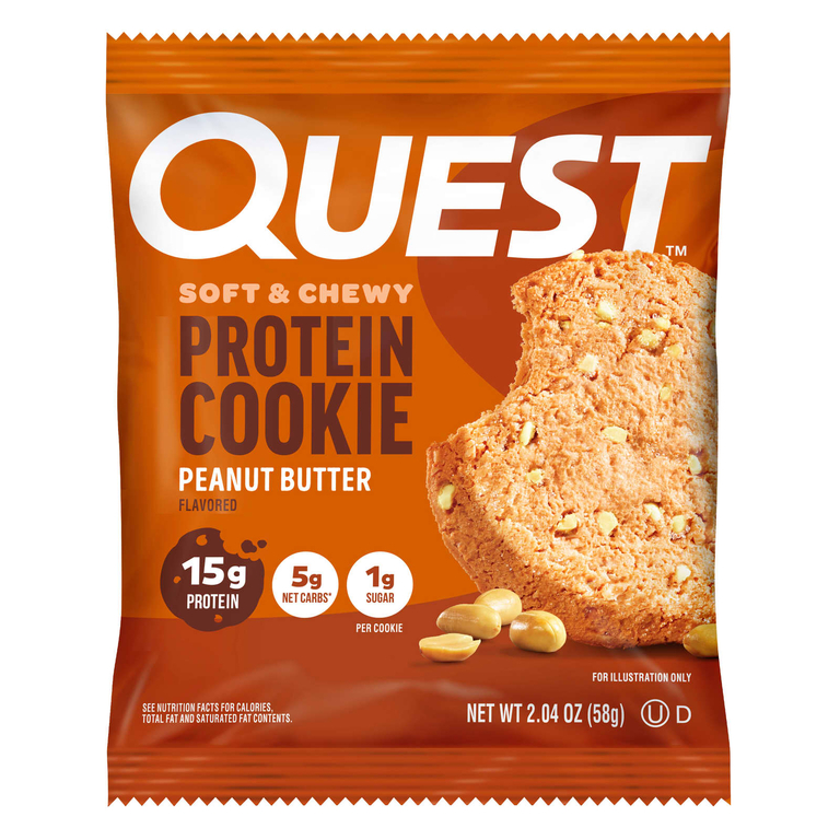 Quest Nutrition, Protein Cookie, арахисовая паста, 4 пакетика по 58 г (2,04 унции)