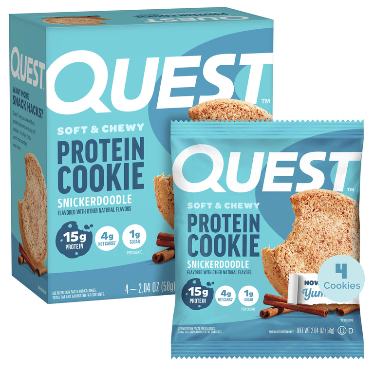 Quest Nutrition, Protein Cookie, Snickerdoodle, 4 печенья, 58 г (2,04 унции)