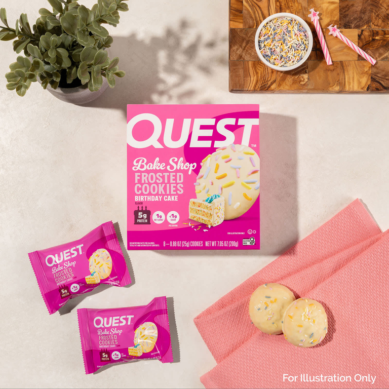 Quest Nutrition, Bake Shop глазное печенье, торт, 8 шт. по 25 г (0,88 унции)