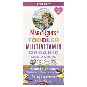 MaryRuth's, Органические мультивитаминные жидкие капли для малышей, для детей от 1 до 3 лет, с апельсином и ванилью, 60 мл (2 жидк. унц.)