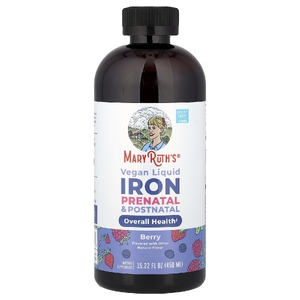 MaryRuth's, Vegan Liquid Iron, пренатальный и послеродовой, ягодный, 450 мл (15,22 жидк. унц.)