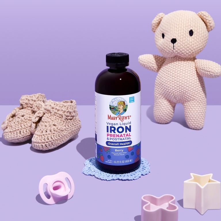 MaryRuth's, Vegan Liquid Iron, пренатальный и послеродовой, ягодный, 450 мл (15,22 жидк. унц.)