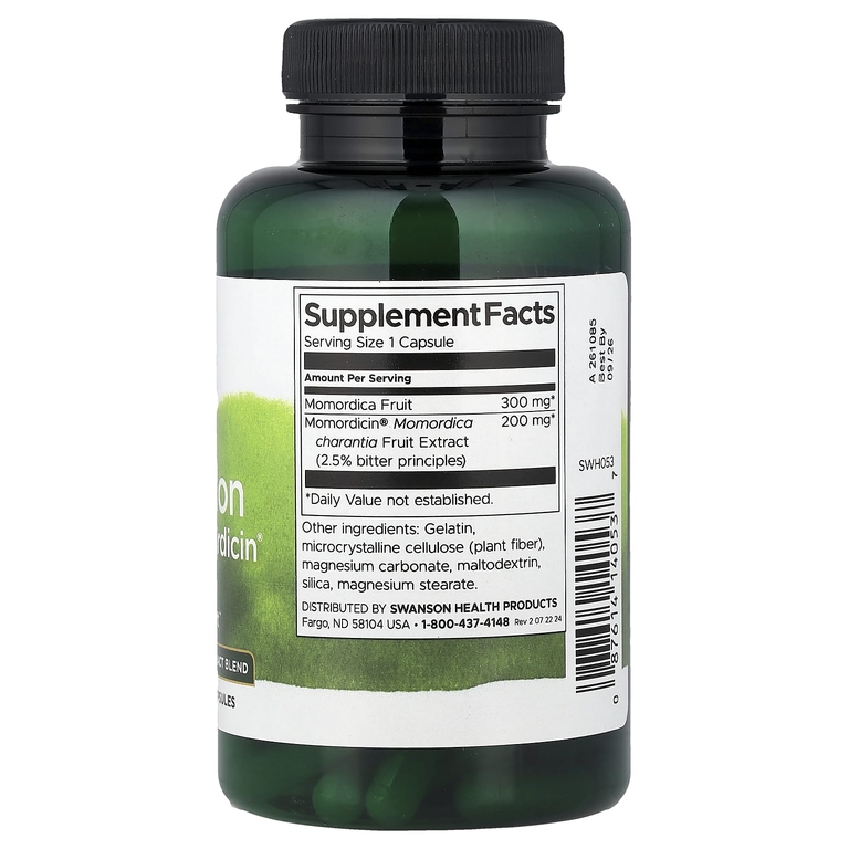 Swanson Vitamins, горькая дыня с Momordicin®, 120 капсул