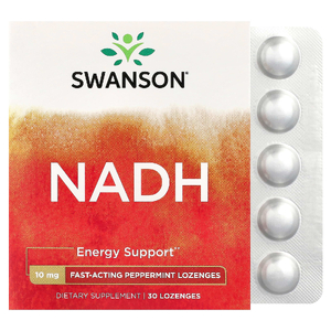 Swanson Vitamins, NADH, перечная мята, 10 мг, 30 пастилок