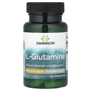 Swanson Vitamins, L-глютамин, 500 мг, 60 растительных капсул