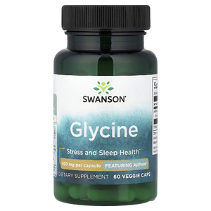 Swanson Vitamins, Глицин, 500 мг, 60 растительных капсул