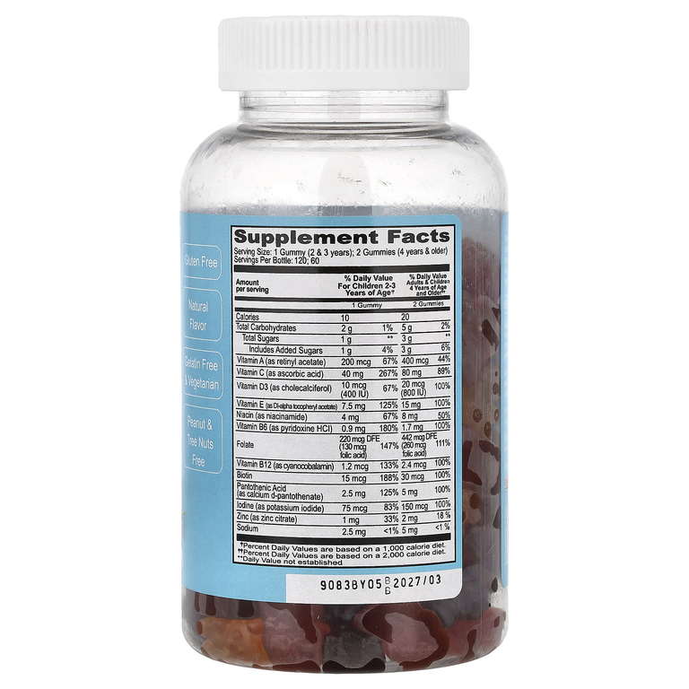 Doctor's Finest, мультивитамины с минералами для детей, фруктовый вкус, 120 жевательных таблеток
