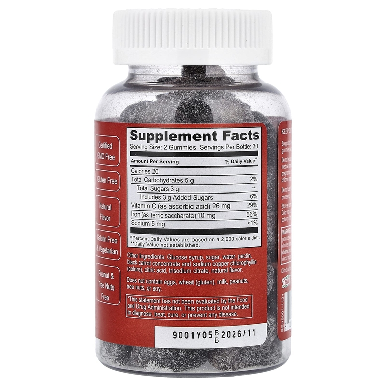 Doctor's Finest, Железо с витамином C, виноград, 60 жевательных таблеток