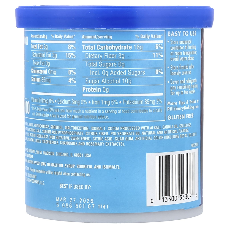 Pillsbury, Creamy Supreme, премиальная глазурь, шоколадная помадка, 425 г (15 унций)