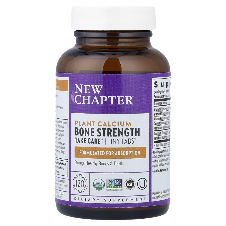 New Chapter, растительный кальций, Bone Strength Keep Care™, 120 веганских крошечных таблеток