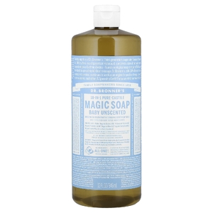 Dr. Bronner's, Чистое кастильское волшебное мыло 18 в 1, детское, без запаха, 946 мл (32 жидк. Унции)