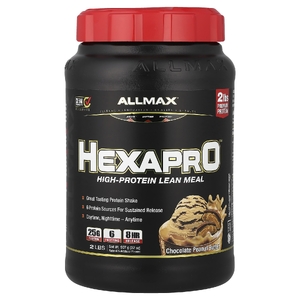 ALLMAX, Hexapro™, высокопротеиновая нежирная мука, шоколад и арахисовое масло, 907 г (2 фунта) (Товар снят с продажи) 