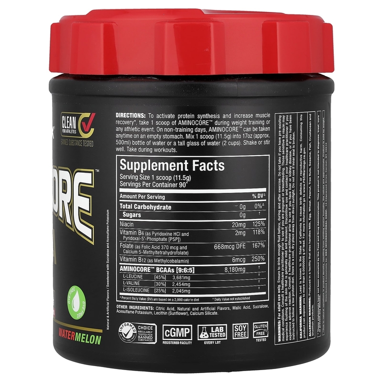 ALLMAX, AMINOCORE™ BCAA, со вкусом арбуза, 1035 г (2,28 фунта) (Товар снят с продажи) 