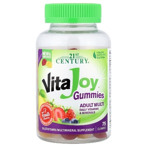 21st Century, VitaJoy®, мультивитамины для взрослых, со вкусом фруктов, 75 жевательных конфет