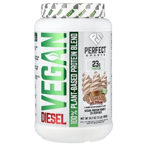 PERFECT Sports, Vegan Diesel, смесь 100% растительных белков, ванильное мороженое, 700 г (1,5 фунта)