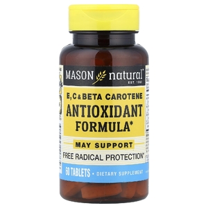 Mason Natural, Витамины E, C и бета-каротин, 60 таблеток