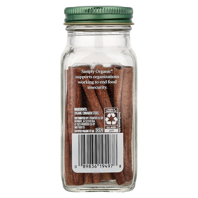 Simply Organic, палочки корицы, 32 г (1,13 унции)