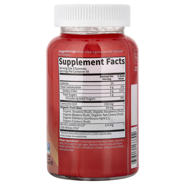 Garden of Life, Vitamin Code®, коэнзим Q10, клубничный вкус, 60 жевательных таблеток
