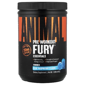 Animal, Fury Essentials, предтренировочный комплекс, со вкусом голубой малины, 495 г (1,09 фунта)