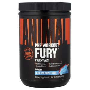 Animal, Fury Essentials, предтренировочный комплекс, со вкусом голубого мороженого, 483 г (1,06 фунта)
