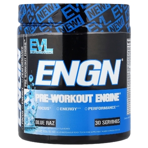 EVLution Nutrition, ENGN® предтренировочный комплекс® Blue Raz, 11 унций (312 г)