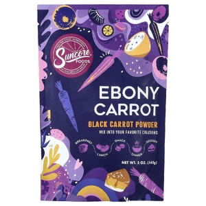 Suncore Foods, Ebony морковь, порошок из черной моркови, 142 г (5 унций)