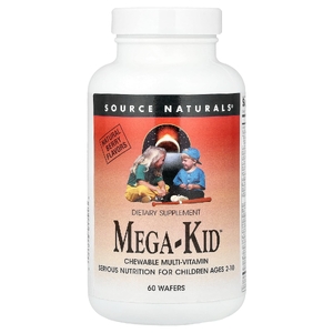 Source Naturals, жевательные мультивитамины, для детей от 2 до 10 лет, вкус натуральных ягод, 60 жевательных таблеток