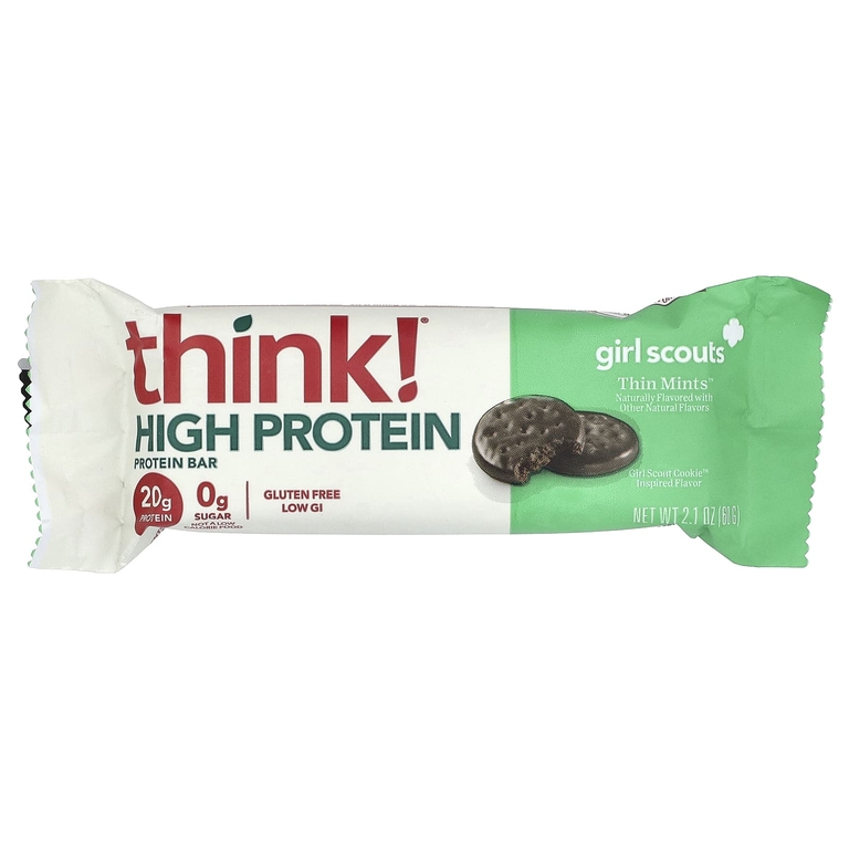 think!, батончики с высоким содержанием протеина, Thin Mints™, 5 батончиков по 60 г (2,1 унции)