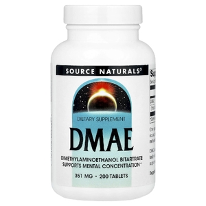 Source Naturals, ДМАЭ, 351 мг, 200 таблеток