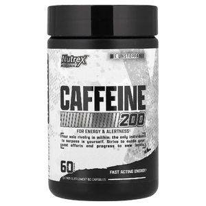 Nutrex Research, Кофеин 200, 60 капсул (200 мг в капсуле)