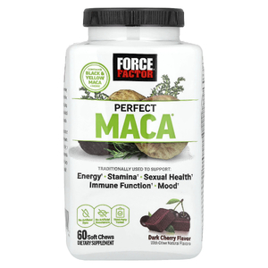 Force Factor, Perfect Maca®, темная вишня, 60 жевательных таблеток