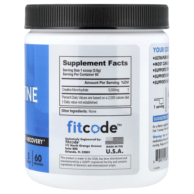 fitcode, Креатин, без добавок, 300 г (10,6 унции)