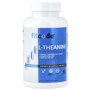 fitcode, L-теанин, 200 мг, 60 растительных капсул