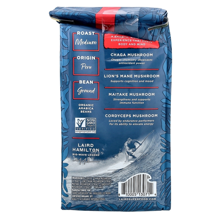 Laird Superfood, грибной кофе, молотый, средней обжарки, 340 г (12 унций)
