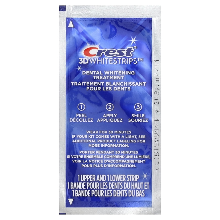 Crest, 3D Whitestrips, набор для безопасного отбеливания зубов, 20 полосок