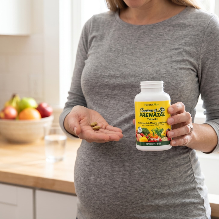 NaturesPlus, Source of Life®, пренатальный комплекс, 90 таблеток