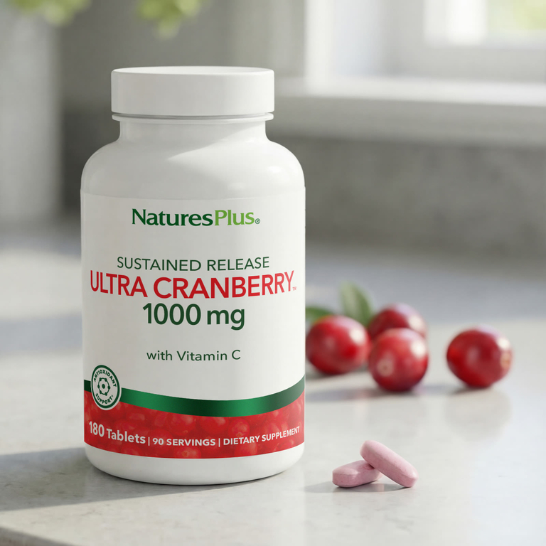 NaturesPlus, Ultra Cranberry™  с витамином C, длительное высвобождение, 180 таблеток