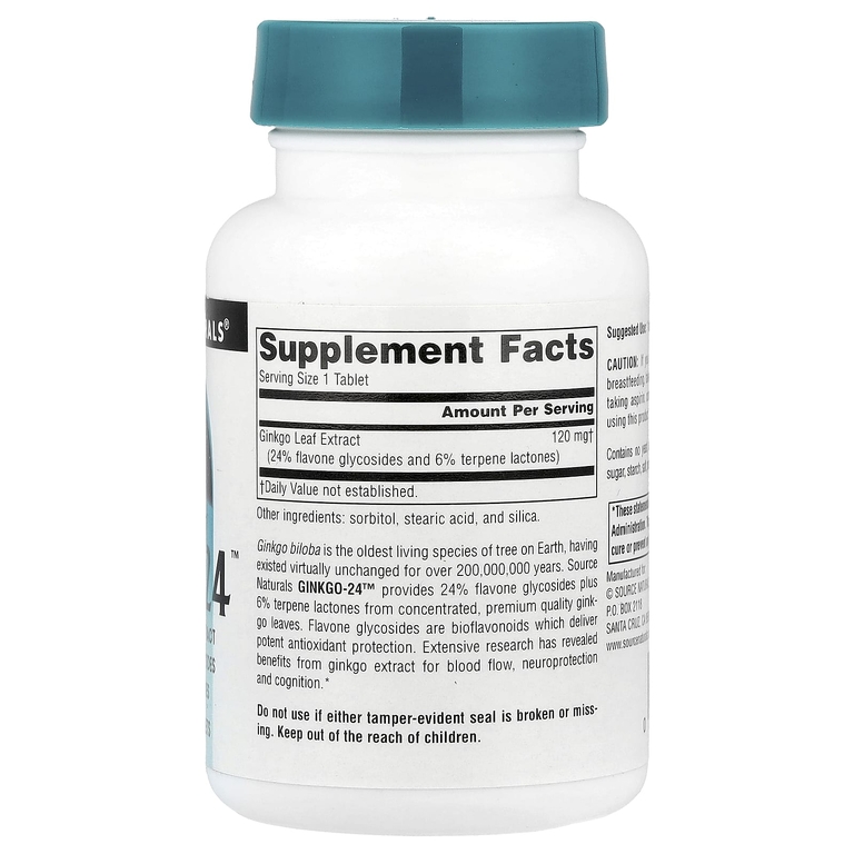 Source Naturals, экстракт гинкго билоба, 120 мг, 120 таблеток