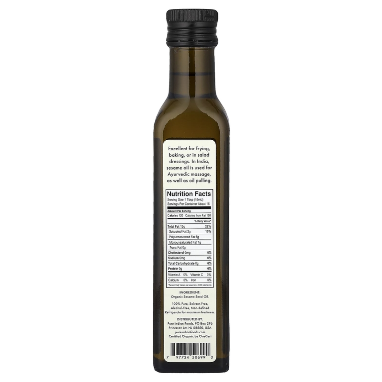 Pure Indian Foods, кунжутное масло, 250 мл