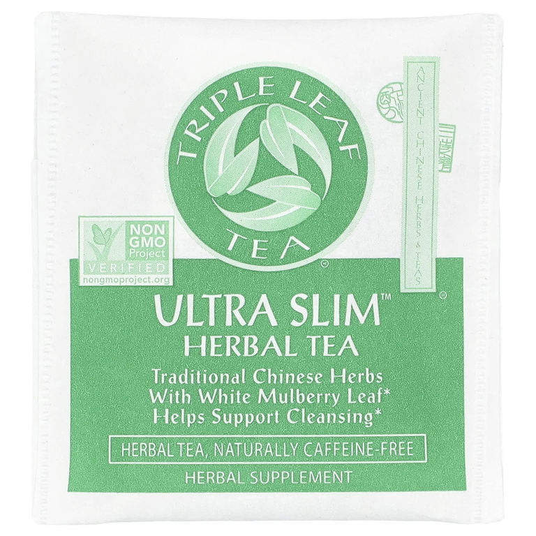 Triple Leaf Tea, травяной чай для очищения организма, с листьями белой шелковицы, без кофеина, 20 чайных пакетиков, 33 г (1,16 унции)