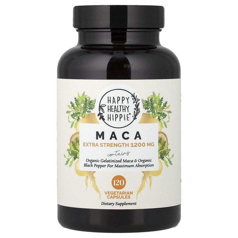 Happy Healthy Hippie, мака, 120 вегетарианских капсул (Товар снят с продажи) 