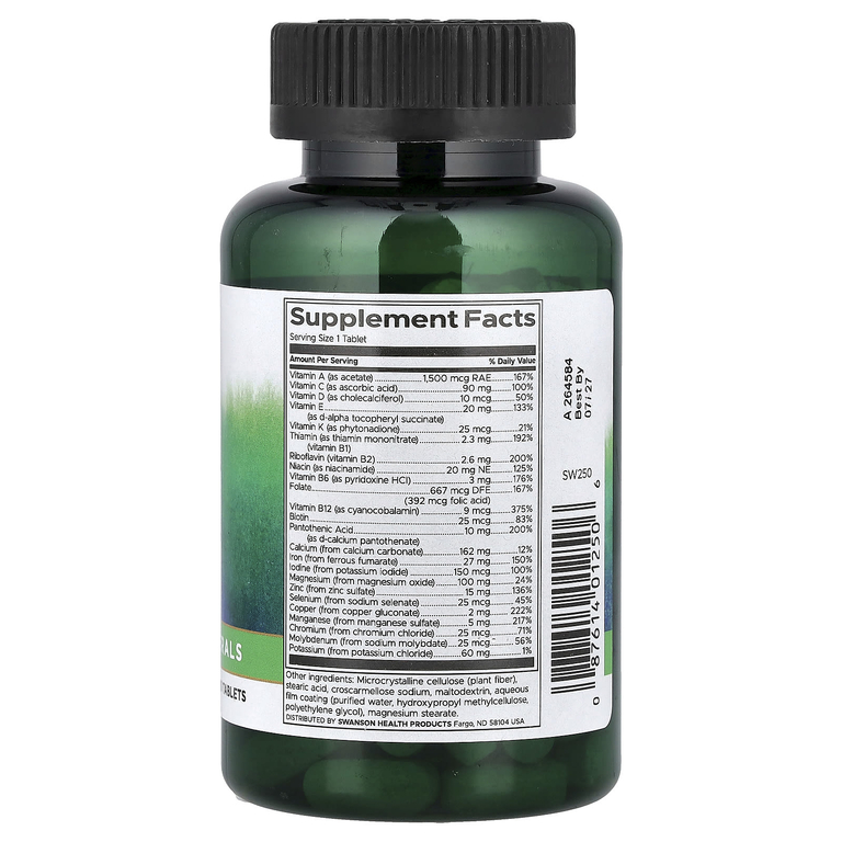 Swanson Vitamins, Just One Multi, мультивитамины с железом, 130 таблеток