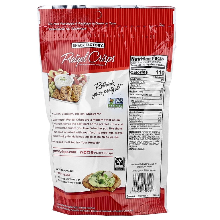 Snack Factory, Крендели с чипсами, Everything, для гурманов, 204 г (7,2 унции) (Товар снят с продажи) 