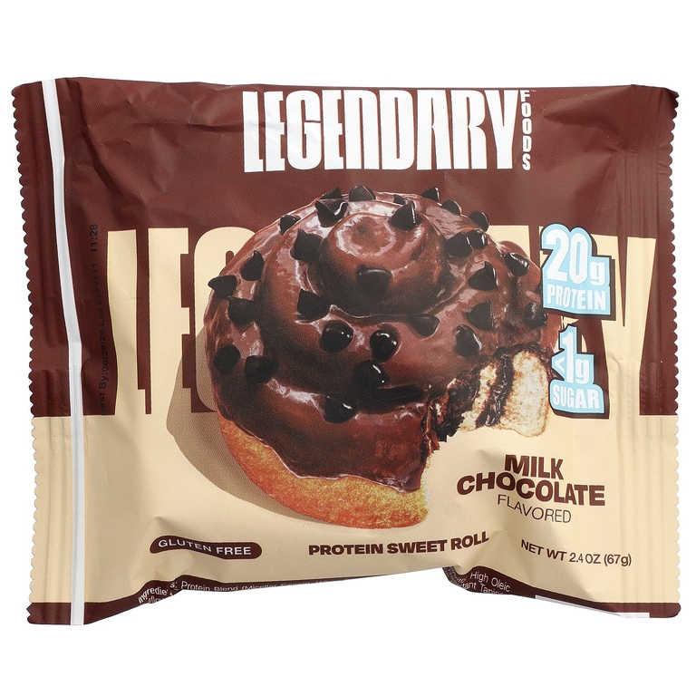 Legendary Foods, протеиновая булочка, молочный шоколад, 8 шт. по 67 г (2,4 унции)