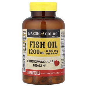 Mason Natural, Рыбий жир, 1200 мг, 120 мягких таблеток
